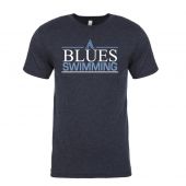 Asheville Swimming Triblend SS Tee - Navy
