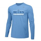 Asheville Swimming Nike LS Legend Tee - Blue