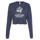 Georgetown Football Ladies Cropped Fleece Crew