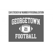 Georgetown Football Personalized Car Decal