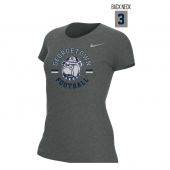 Georgetown Football Women's Nike SS Legend Tee - Heather Gray