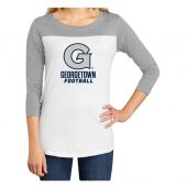Georgetown Football Women's 3/4 Sleeve Tee