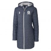 Georgetown Football Women's Insulated Hooded Long Coat