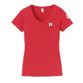RL Ladies Cotton V-Neck SS Tee - Red